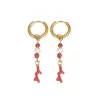 Pendientes de Gota de Aceite Estilo Océano de Oro de 18 Quilates Transfronterizos Pendientes de Acero Inoxidable Colgante Joyería Pendientes Transfronterizos