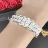 Pulseira de Flor de Carro Sólida Feita à Mão Banhada a Prata Temperamento Versão Larga Molde Invertido Pulseira de Flor de Carro Flor de Cerejeira Atacado