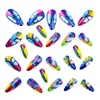 Borboleta Azul Moda Estilo Europeu e Americano Estilo Ins Unhas Redondas Amêndoa, Unhas Destacáveis Usáveis Simples e Estilosas