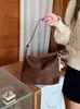 Bolso de axila simple retro estilo coreano de gamuza esmerilada para otoño e invierno, bolso de hombro y bolso cruzado informal para el día a día de imitación de gamuza