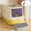 Arenero para Gatos Extra Grande Totalmente Cerrado Luz UV Anti-Salpicaduras Inodoro para Gatos Suministros para Mascotas Gato Fábrica de Origen