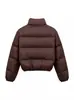 Venta de liquidación: Abrigo Corto de Color Sólido para Mujer Otoño-Invierno, Chaqueta Acolchada Gruesa Cálida de Moda con Cremallera, Abrigo de Algodón Tendencia
