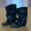 2026 Nuevas Botas de Ballet Desmontables de Doble Uso para Mujer, Zapatos Individuales Estilo Coreano con Lazo, Botas de Tacón Vintage para Pantorrilla Ancha Adelgazantes