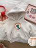 Ropa para Niños Sudadera de Otoño e Invierno para Niñas 2026 Nuevo Estilo Sudadera con Capucha Gruesa Estilo Coreano Elegante para Niños y Bebés