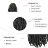 Peruca Sintética Trançada de Crochê Estilo Africano, Europeu e Americano 390g Cabelo de Crochê Tranças Enroladas Minhoca