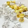 Plata Gruesa Chapada en Oro de 14K Incrustada con Circonita Patrón Diagonal Reloj de Arena Flor Cuenta Espaciadora Cuenta Espaciadora DIY Hecho a Mano Accesorios para Joyería de Perlas