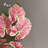 Folhas Artificiais de Colocásia com 5 Ramos, Planta Verde para Arranjos Florais de Casamento, Folhagem de Planta para Decoração de Shopping Center e Salão de Casamento