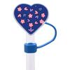 Nueva Tapa Creativa de Paja con Forma de Corazón de Dibujos Animados Cubierta Decorativa de Paja de Goma Suave de PVC a Prueba de Polvo Comercio Electrónico Transfronterizo en Stock
