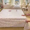 Lençol de Cama de Algodão Macio como Nuvem, Dupla Camada de Gaze, Peça Única para Camas de Solteiro ou Casal, Lençol Estampado para Dormitório de Estudante, Fronha, Lençol de Solteiro Atacado