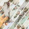 30 séries de cenário retrô simples conta de mão material criativo literário ins leitura papel marcador DIY atacado