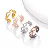 Anillo Magnético Popular de Cobre Rojo Antiguo Transfronterizo con Apertura Hueca en Forma de Corazón Anillo Ajustable Amazon Aliexpress Caliente