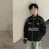 Chaqueta de Otoño para Niños 2026 Nueva Elegante Estilo Motociclista Ropa Infantil para Niños Mayores Chaqueta Deportiva de Primavera y Otoño Top
