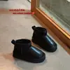 Zapatos Qqo para Niños 2025 Invierno Nuevas Botas Grandes de Algodón para Niños Simples y Versátiles Engrosadas Cálidas Botas de Nieve para Niños y Niñas