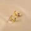 Hebilla de Oreja de Circonita a Cuadros para Mujer Nueva de Este Año Única Elegante de Alta Gama Atmosférica Celebridad de Internet Pendientes Populares