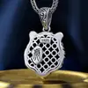 Collar con Colgante de Cabeza de Tigre del Zodiaco Estilo Vintage Retro Personalidad Tiktok para Hombre, Estilo Hip-Hop Audaz y Moderno