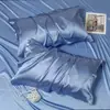Funda de almohada de seda de verano Funda de almohada de Tencel sedoso Par Individual Seda de morera Seda de hielo Conjunto fresco 48X74cm