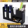 Soporte para Vasos de Tienda de Té de Leche Acrílico Estante de Almacenamiento Dedicado para Vasos de Té de Leche en Escritorio Dispensador de Vasos Estante de Almacenamiento para Vasos de Café Venta al por Mayor