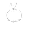 Pulsera de Plata Esterlina 999 Corea del Sur Nicho Lazo para Mujer Elegante de Alta Gama Lujo Ligero Pulsera Ins Combinable Pulsera Spice Girl