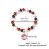 Pulseira do Dia da Independência dos EUA Transfronteiriça Moda Personalizada Camada Múltipla Usada Empilhada Pingente de Estrela de Cinco Pontas da Bandeira dos EUA Pulseira Joias