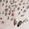 Redanco5D Embutido Popular Desenho Animado Adesivo para Unhas Bambu Verde Leque Dobrável Borboleta Adesivo Estéreo para Unhas Dr1584