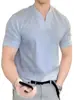 2026 Nuevo Estilo de Verano Camiseta Deportiva Fitness para Hombres Musculosos Camiseta de Verano Elástica de Manga Corta para Hombres Talla Europea