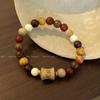 Nuevo estilo chino estilo étnico de piedra natural pulsera de loto diseño de moda nacional nueva pulsera Ruyi para mujer regalo de otoño e invierno