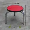 Taburete Redondo Pequeño de Metal, Taburete de Tres Patas, Elegante Taburete Bajo de Tubo de Acero, Taburete para Cambiar Zapatos de Baño 27, Taburete de Comedor, Taburete de Hierro, Estilo Yunnan