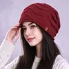 Gorro de Punto Holgado a la Moda Estilo Coreano para Mujer, Cálido para Otoño/Invierno, Protección contra el Frío, Gorro para Proteger los Oídos