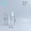 Botella PET redonda recta de pequeña capacidad 30/50/55ml con hombro alto, material de embalaje para subbotella de loción para el cuidado de la piel, esencia, agua pura, boquilla de 20 mm