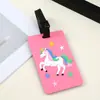 Etiqueta de Equipaje de Silicona con Animales de Dibujos Animados Etiqueta de Identificación de Equipaje Etiqueta Creativa Anti-Pérdida para Maleta Etiqueta de Equipaje Embarque