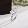 Anillo Seiko Moissanita de Un Quilate Beso de Ángel para Mujer Moda Estilo Europeo y Americano Anillo de Alta Gama Joyería