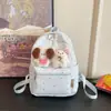 Mochila de peluche de dibujos animados, mochila de estudiante estilo coreano, adecuada para salidas y viajes, mochila ligera y linda para niñas