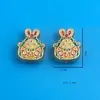 Guochao Shajin Conejo Ye Agujero Pasante Cuenta León Borla Colgante Agujero Pasante Dios de la Riqueza Joyería Tejida a Mano DIY Accesorios