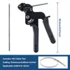 Alicates Tensadores de Bridas de Acero Inoxidable, Herramienta para Bridas de Cable, Alicates Manuales para Bridas, Dispositivo de Tensado, Cortador de Bridas Integrado, Alicates para Bridas