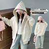 Sudadera de Otoño para Niñas 2025 Nueva Moda Estilo Coreano Chaqueta Bordada con Lazo para Niñas Mayores Transfronterizo