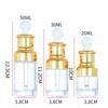 Frasco Cuentagotas con Punta de Plástico 20Ml30Ml50Ml Transparente Esencia Loción Sub-Botella Vidrio Solución Original Mezcla Botella Transfronterizo