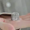 Anel Larga Padrão Vazado Videira Anel Dedo Indicador Vivo Alto Padrão Nicho Feminino Anel Velho Retrô