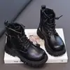 Botas Martin para Niños Botas para Niñas 2026 Otoño Nuevo Estilo Botas Individuales para Niña Botas de Cuero Estilo Coreano Estilo Británico Estudiante Corto