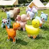Carrito infantil con luces y para tirar, con globos de papel de aluminio, diseños de gato, elefante, león, suministro al por mayor para mercados nocturnos, superventas
