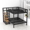 Cama inferior vazia cama elevada economia de espaço ferro loft cama duplex beliche estudante cama superior e inferior cama de estrutura de ferro personalização