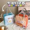 Bolsa Satchel de Dibujos Animados Gruesa para Comida, Bolsa con Aislamiento de Gran Capacidad, Bolsa de Almuerzo para Estudiantes, Bolsa de Picnic de Aspecto Elegante, Bolsa de Hielo