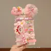 Gran Venta Otoño e Invierno Pasador para el Cabello Niños Dibujos Animados Kuromi Pasador para el Cabello Niña Pequeña Lazo Flequillo Pinza BB Accesorios para la Cabeza de Bebé