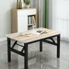 Mesa de Jantar Retangular Dobrável Baixa para Apartamentos de Aluguel, Mesa de Jantar para Dormitório, Mesa Pequena de Chão, Mesa Simples de Feira, Mesa Quadrada para Exterior