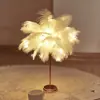 Luz Noturna Romântica de Pena Luminária de Mesa Luz de Atmosfera de Fundo para Sala de Transmissão ao Vivo Salão de Beleza Decoração de Quarto Cena de Aniversário