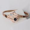 Pulsera Ins Celebridad Cibernética Pulsera de Oro Rosa de 18k con Circonita Diseño Exagerado de Nicho Pulsera de Acero de Titanio Joyería de Mano para Mujer