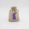 Bolsa de regalo de Pascua al por mayor bolsa de dulces para fiesta bolsa de regalo de conejo y huevo bolsa de cordón de cáñamo artificial