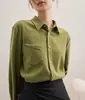 Camisa espessa escovada francesa feminina design solto senso de estilo nicho versátil top para usar em camadas temperamento camisa profissional outono e inverno