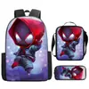 Mochila de Liberación Rápida Transfronteriza de Spider-Man Mochila Escolar para Estudiantes de Primaria y Secundaria Mochila de Anime de Gran Capacidad