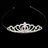 Diadema Metálica con Pedrería Japonesa y Coreana Corona de Princesa para Niños Performance de Baile Cumpleaños Diadema para Niña