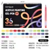 Canetas de Pintura Acrílica Multi-Color Frutas Azuis Diário Canetas Grande Capacidade Tinta Atualizada Graffiti Diário Conjunto de Cores Pincel Universal